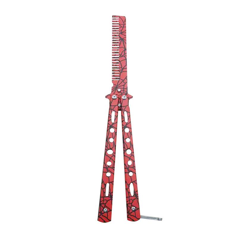Unsharpened Folding Butterfly Practice Comb for Outdoor Camping