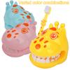 Kids Dental Play Set Interactive Teeth Model with Toothbrush Fun Giraffe-shaped Dentist Toy for Role Play Oral Hygiene Education