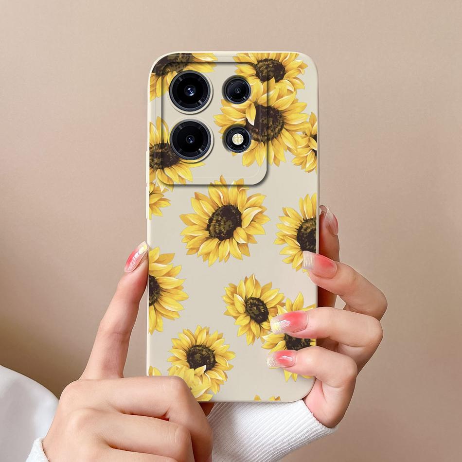 Case For Infinix Note 30 Pro Vip 30i Flower Soft Liquid Silicone Camera Lens Protection Back Cover For Infinix Note30 30 i Coque