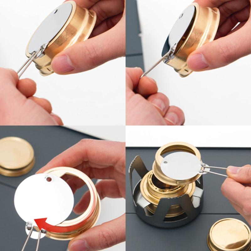 Portable Mini Alcohol Stove Burner Adjustable Firepower Gasoline Stove Aluminum Alloy Bracket Ultralight Brass Camping Stoves