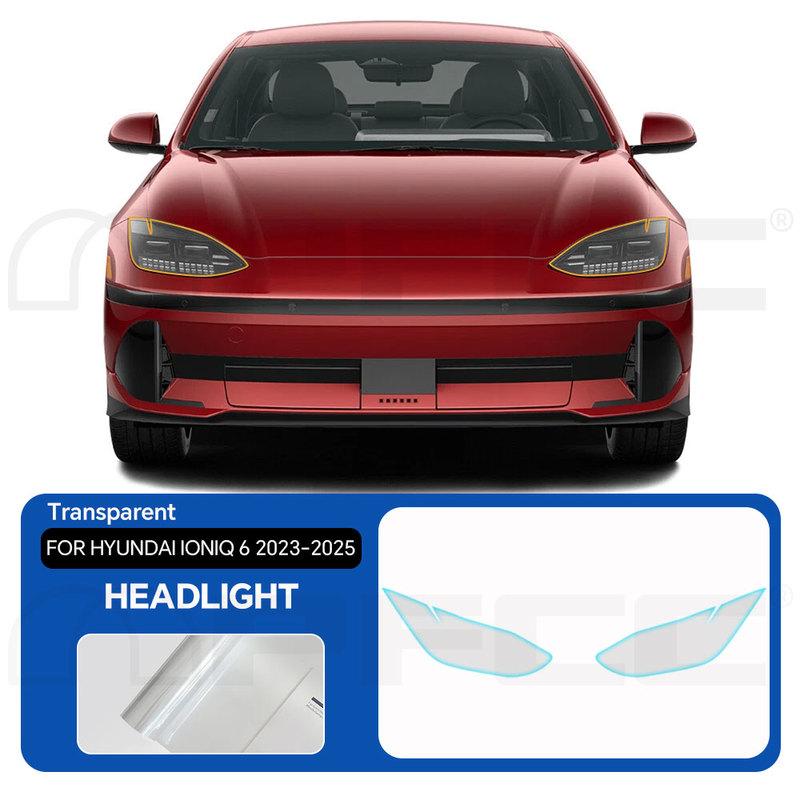 For Hyundai Ioniq 6 2024 Headlight Rearview Film B Pillars Paint Protection Film Transparent TPU Anti-scratch Repair Refit