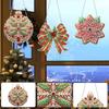 3Pcs Acrylic Christmas Snowflake Diamond Painting Hanging Pendant Rhinestone Diamond Art Pendants DIY Diamond Art Pendant Kit