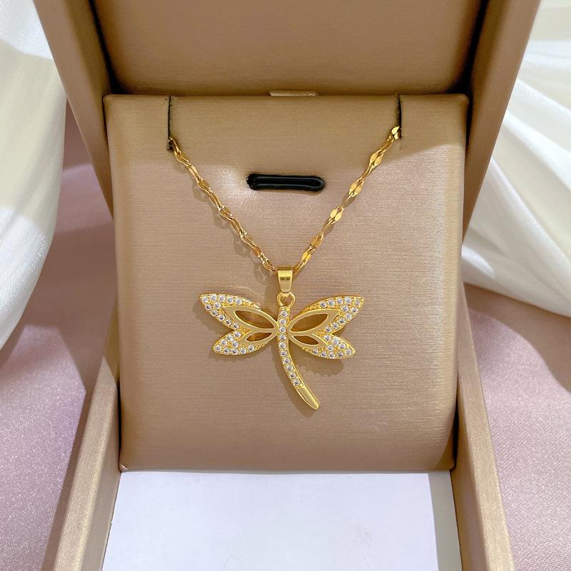 Heavy Industry Exaggerated Micro-Inlaid Real Gold Electroplating Necklace Female Transfer Bead Collarbone Chain With Jewelry