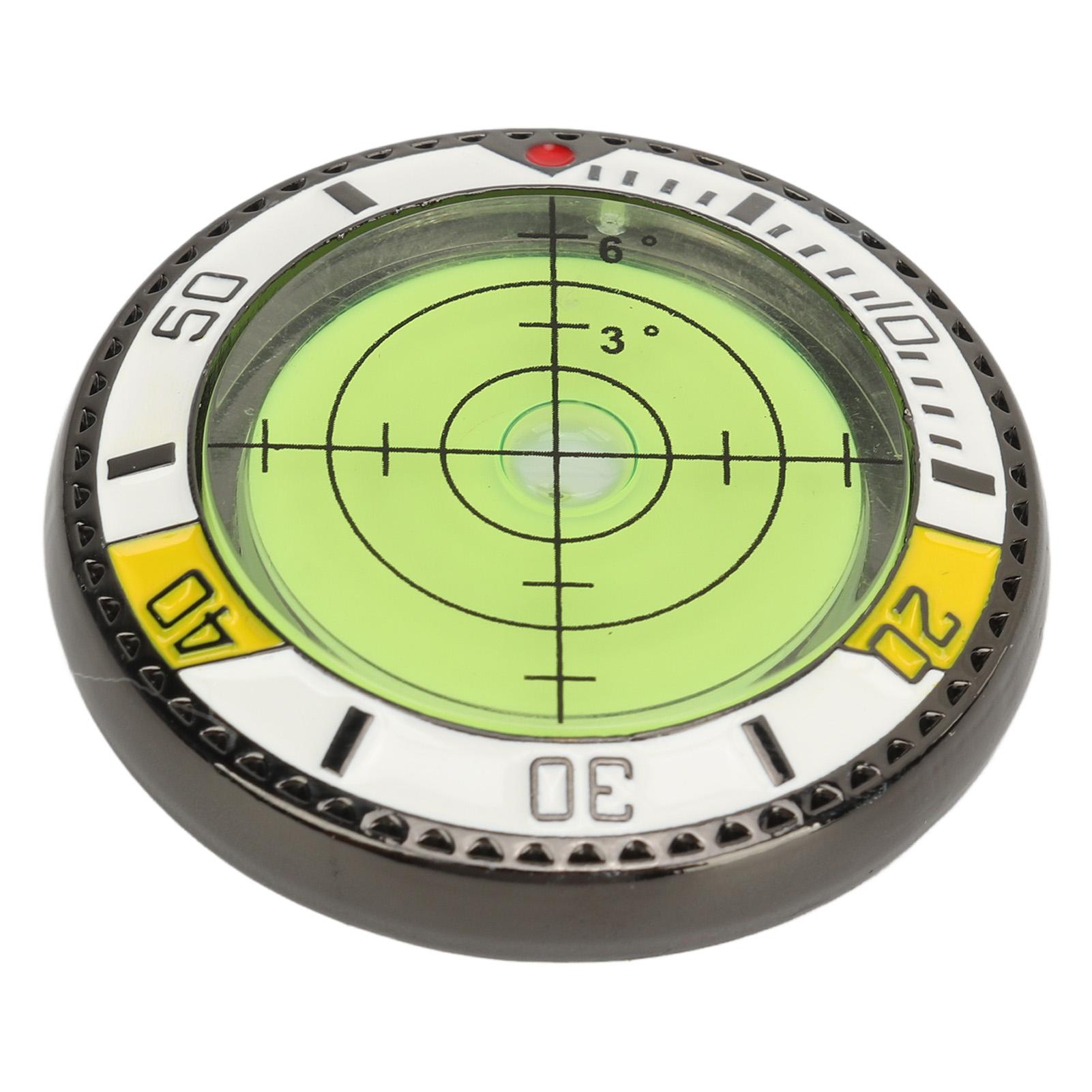 

Golf Green Reader Dual Side Putting Aid Ball Marker with Bubble Level Accurate Portable Golf Accessory for Sports Yellow White