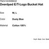 ThisisnEvErThaT OvErdyEd E T Logo buckET haT dusTy bluE
