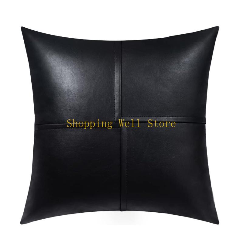 KX4B Contemporary Stripeds Sofa Pillow Case Home Decors Water Resistant for Office
