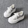 Lightweight little white shoes women's 2025 summer new hollow woven breathable board shoes short Le thick sole inner height increase women's shoes