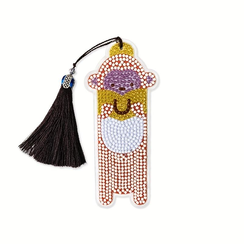 

1 комплект закладок для книг с алмазной росписью в форме бриллианта, закладка для книг с алмазной росписью с подвеской-кисточкой и точечным сверлом Pack of 1