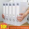 Set of 10 A4 Transparent Plastic File Storage Boxes, 55mm Thick, for Home or Office Use