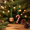 Reusable Ornament Hooks 12 Pcs Christmas Hanger Ribbons, Silicone Hangers And Strings for Stocking Holders Mantle Tree, Adjustable Sliding Holiday