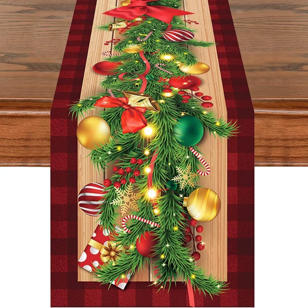 

Christmas table flag-bell type