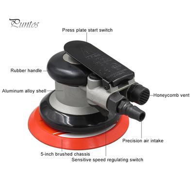 Puntos 5inch Air Pneumatic Sander Sanding Machine Car Polishing Waxing Finishing Tool