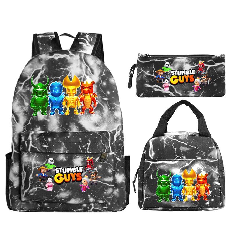 Game Merchandise Printed Children's Schoolbag Set Casual Backpack Three-piece Set