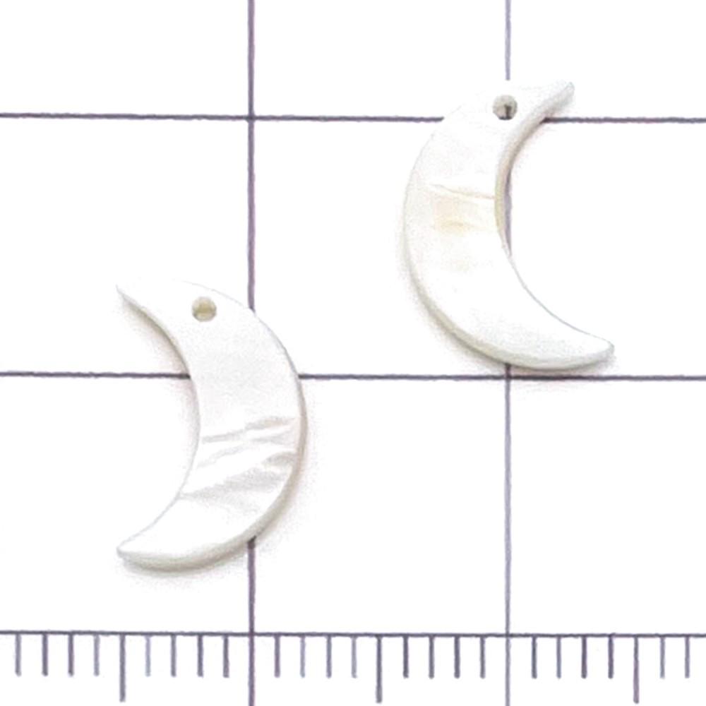 24-Piece Set: White Natural Moon Cross Shell Charms for DIY Jewelry