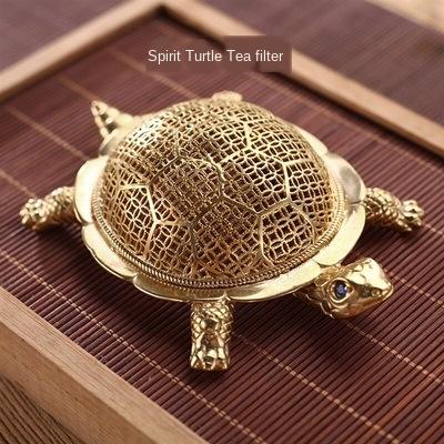 Pure Copper Turtle Tea Tray Bubble Tea Strainer Net Tea Strainer Tea Strainer Accessories Tea Filter Gold Mesh Tea Strainer