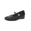 French beautiful Mary Jane shoes women's 2025 new summer wear with skirt single shoes versatile flat-soled small leather shoes