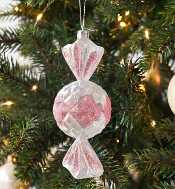Assorted Christmas Tree Hanging Ornaments – Plastic Festive Decorations In Multiple Fun Styles (Santa, Snowman, Unicorn, Lollipop, Cake & More)