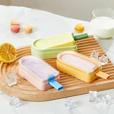 1/4pcs Ice Cream Mold Food Grade Silicone Tray DIY Chocolate Dessert Popsicle Mould Reusable Homemade Tool Summer Party Supplies