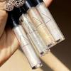 1Pcs Ultra Shiny Liquid Eyeshadow Highlighter Waterproof Long-lasting Sheet Monochrome Glitters Enhances Silkworm Eyeshadow Pink