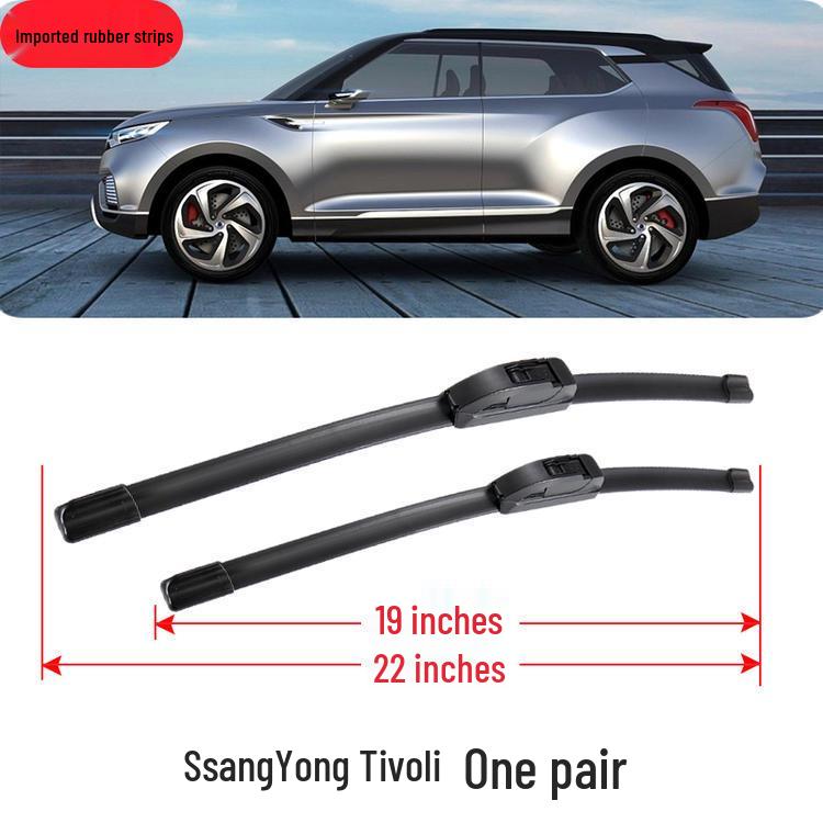 Original Rear Wiper Blade for SsangYong Tivoli - Universal Fit, Boneless Rubber Strip