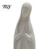 Holy Religious Decoration Praying Virgin Mary Statue, Minimalist Blessed Sculpture, Hand Painted Figure Prayer Figurine for Home Altar Desktop