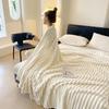 Thick Winter Rabbit Plush Flannel Coral Fleece Throw Blanket