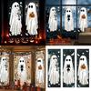 Static Window Decorations Halloween Ghostly bats Pattern Clings Plastic Reusable Glass Door Decal No Residues Design