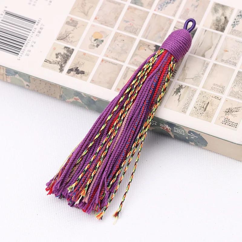 Beautiful Colorful Tassels 12cm Handmade Thick Cord Multi-purpose Tassels Handicrafts Keychain Ornament