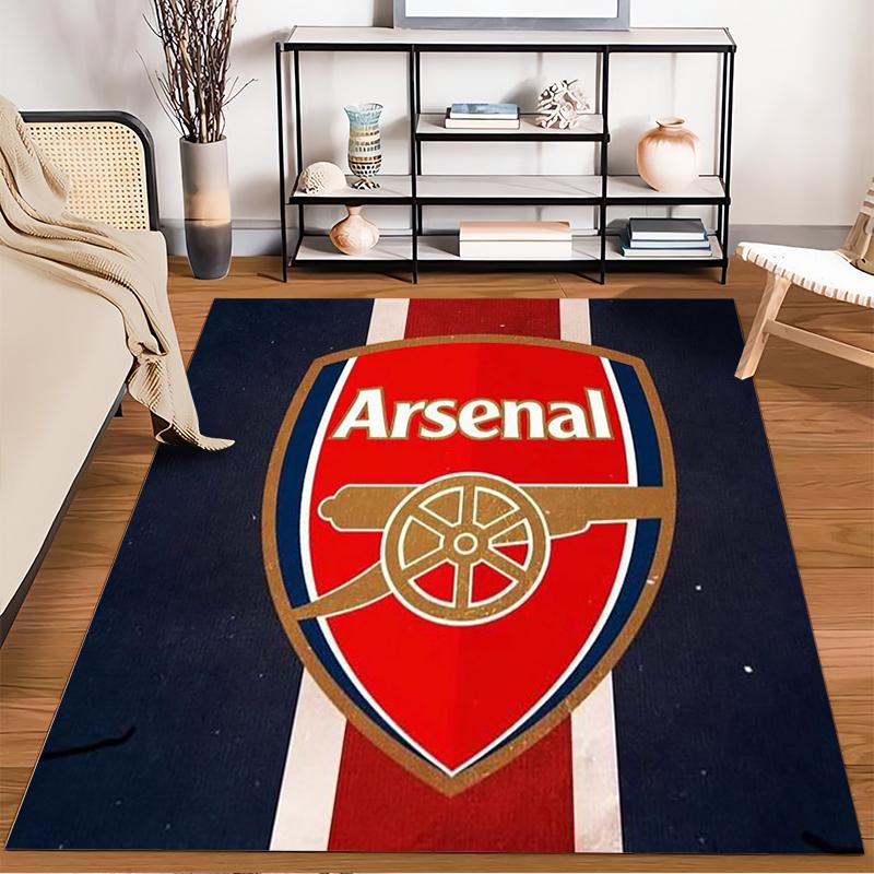 "Arsenal Logo Carpet Red Blue Football Club Fan Home Decor 60x80" Suitable for Use As an Anti-slip for Living Room Bedroom Sofas