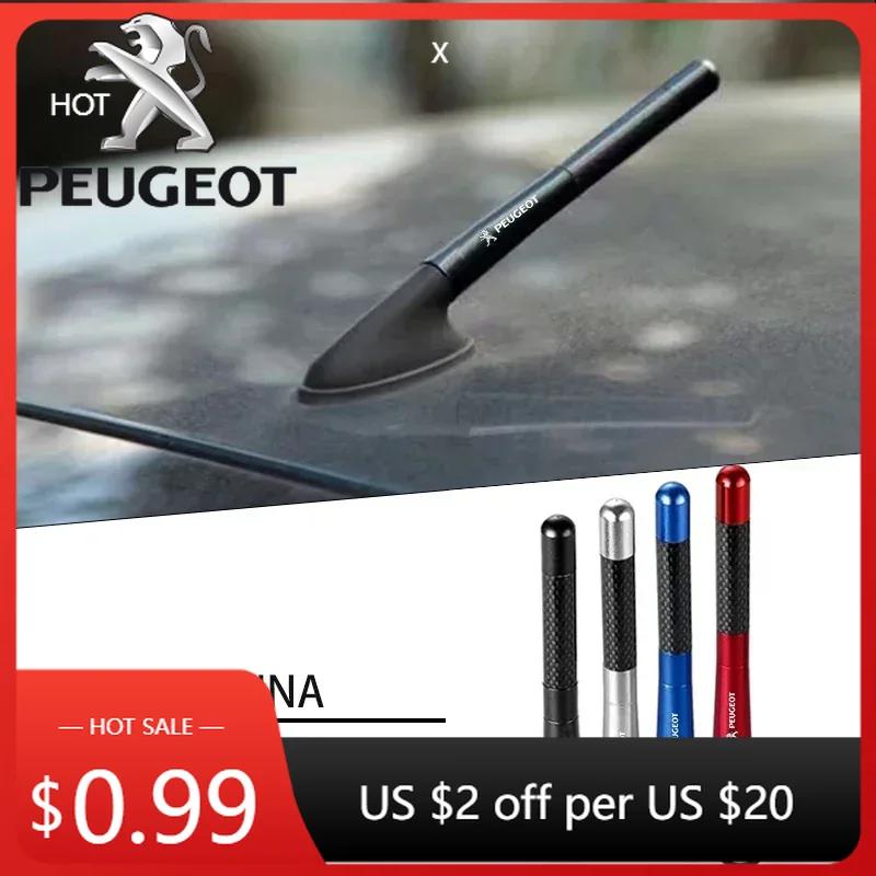 Car Sticker 12cm Car Delicate Carbon Fiber Short Antenna Radio Auto Accessories For Peugeot 206 308 307 208 207 3008 2008 508 40