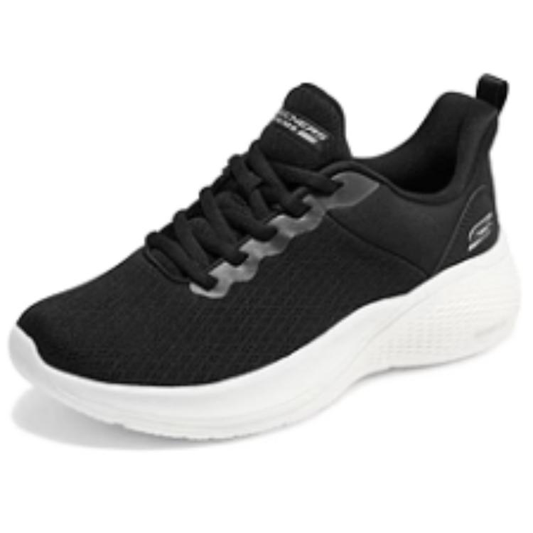 Skechers Нескользящие дышащие низкие кроссовки для бега женские кроссовки Черный Белый 117551-BLK