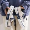 Fashion Mules Round Toe Women's Slippers And Ladies Sandals Slides Outside Shoes Canvas Black Vip Eva Luxury Chic Elegant Trend Footwear