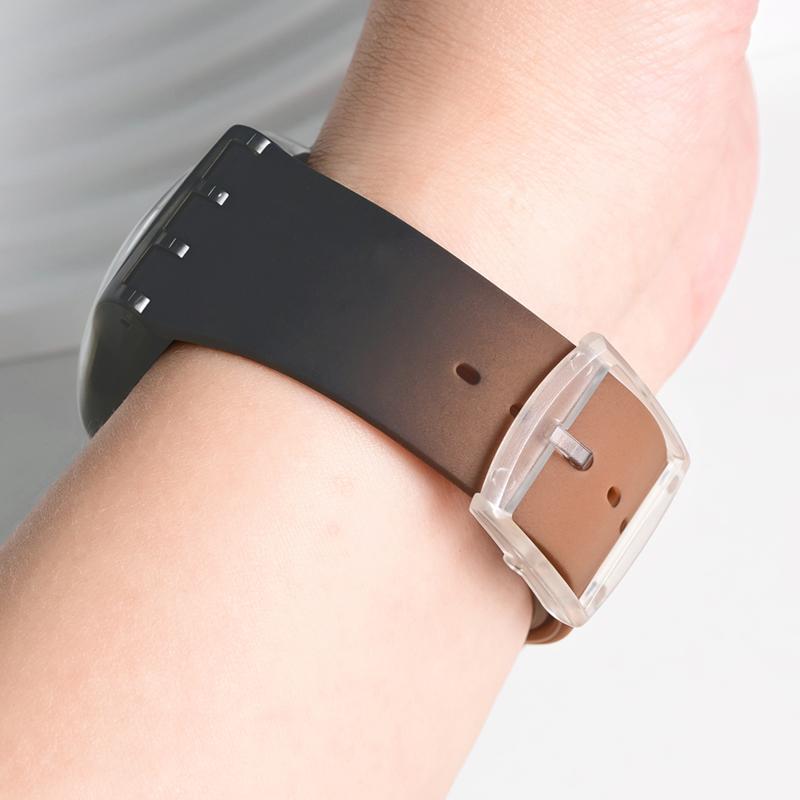 19mm Silicone Soft Bracelet for Swatch Colorful Rubber Watch Band  Sport Replacement Wrist Strap Accessories