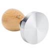 58mm Stainless Steel Flat Coffee Tamper Powder Pressed Hammer with Height   Wooden Handle