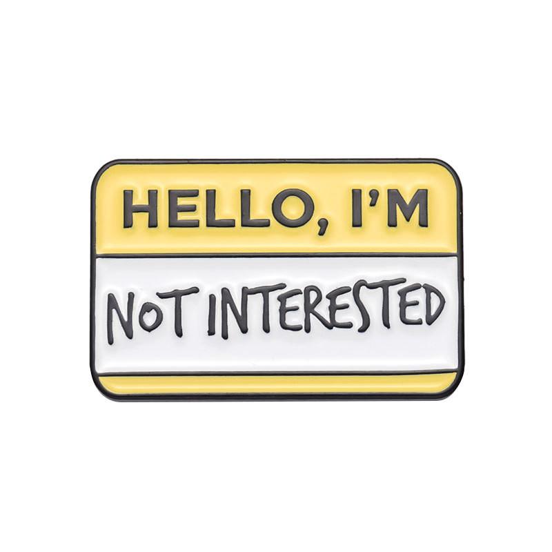 Style Cute Cartoon English Letter Badge Brooch Unique Alloy Pin For Trendsetters