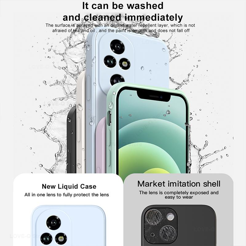 Funda para Honor 200 Pro Silicona Líquida Protector de Lente de Cámara Funda de Teléfono Para Honor 200 Pro Honor200 Pro 200Pro 5G Cubierta Trasera Suave