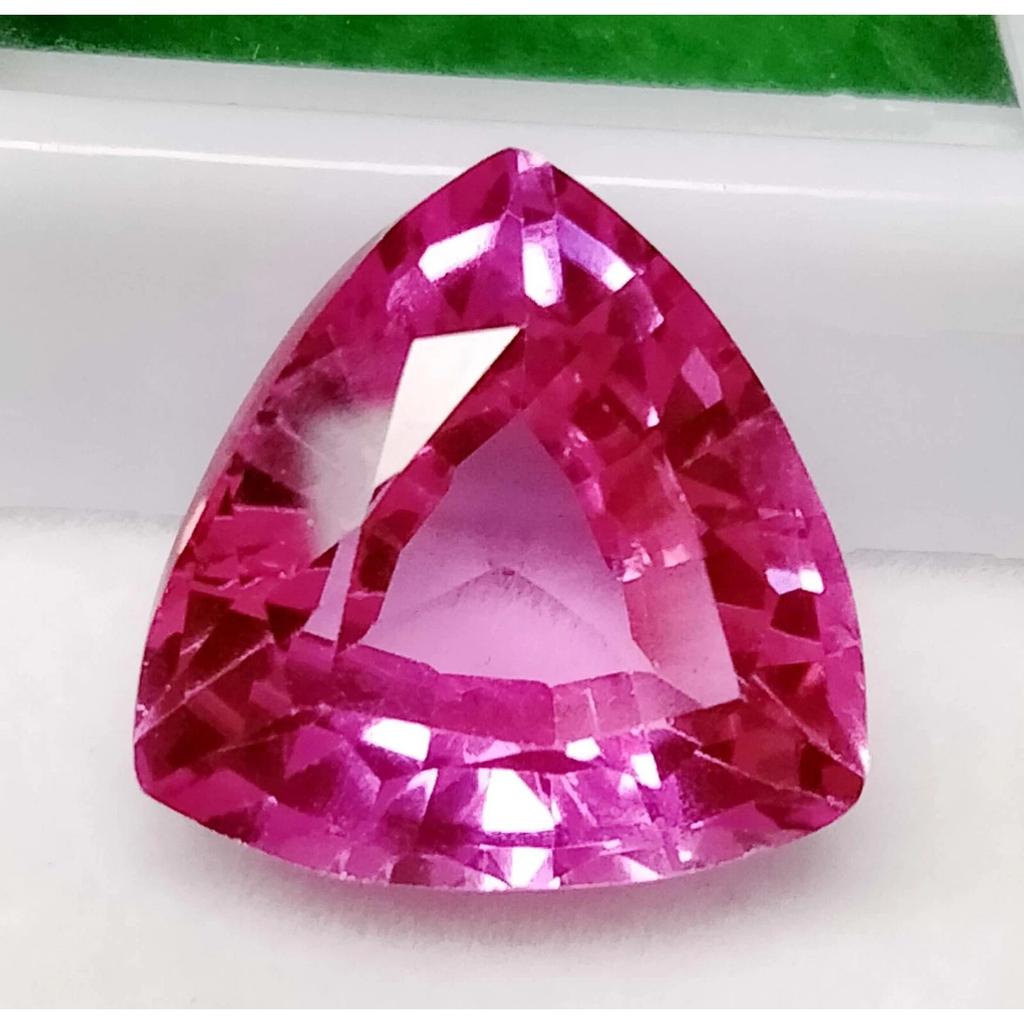 Natural Pink Sapphire 12-13 Ct Trillion Cut Certified Stunning Loose Gemstone