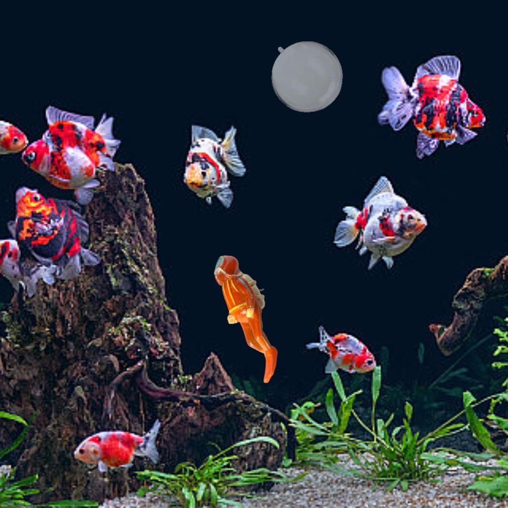 Diver Figurine for Fish Tank Decor with Water Balloon Aquarium