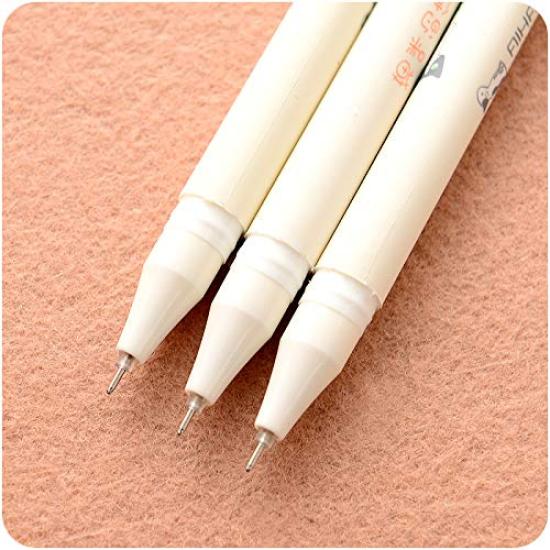 Sencoo Black Gel Ink Cute Cat Cute Student School Birthday Gifts for Boys and Girls 12-Pack Pens, Pens, 0.38mm, Gifts, Awards,