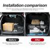 Car Rear Cargo Net, Double-Layer Adjustable Stretchable Elastic Storage Organizer Net, Trunk Cargo Storage Mesh Net With Hooks, Car Interior