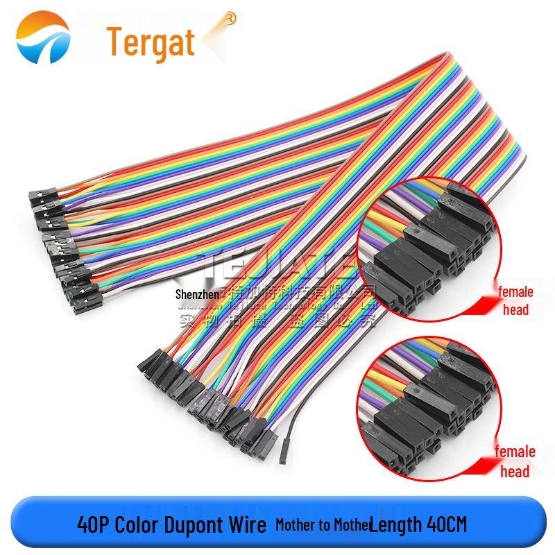 40P Color DuPont Jumper Cables - Female/Female, Male/Female, Male/Male - 10/15/20/30/40CM Lengths