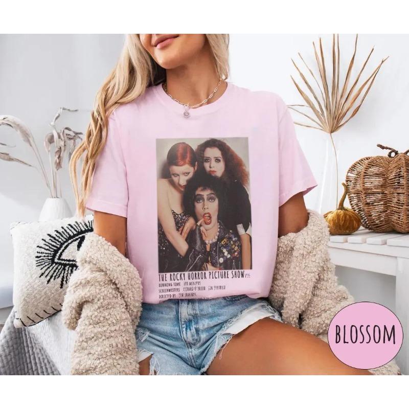 Rocky Horror Picture Show Shirt - Vintage Cult Movie Tee Summer unisex Loose and Breathable Polyester T-shirt