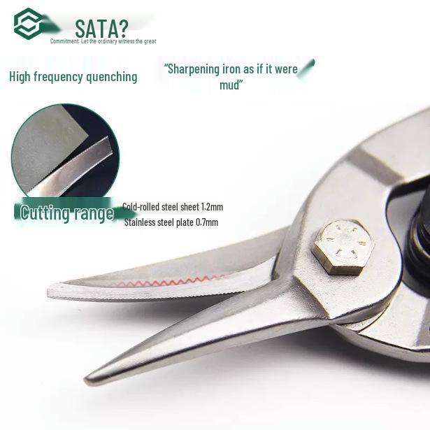 SATA Aviation Snips Sheet Metal Shears: Left, Right, Straight Heads (Models 93101-93104)