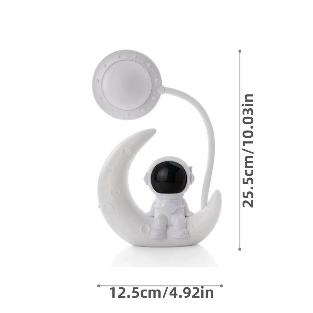 Cute LED Light Moon Astronaut Nightlight White Light Moon LED Desk Lamp 5W Creative Bedroom Night Light