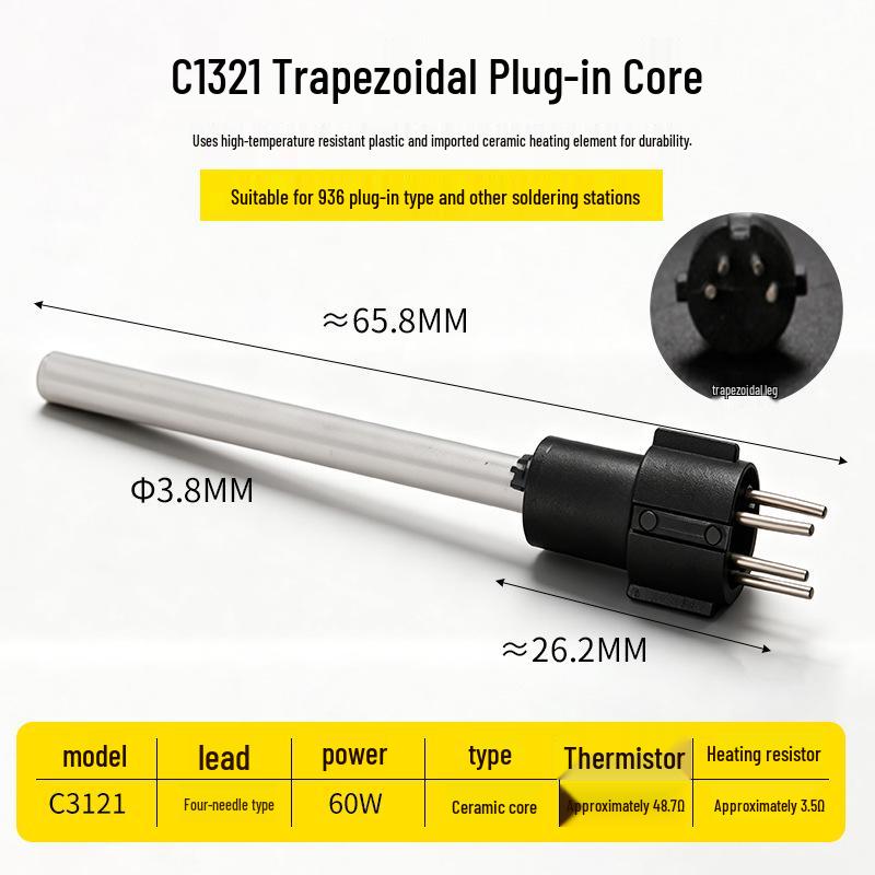 1322 & 1323 Soldering Iron Station Elements: Metal Core 936A, 13214 Wire, 203H High-Frequency Heating Components.