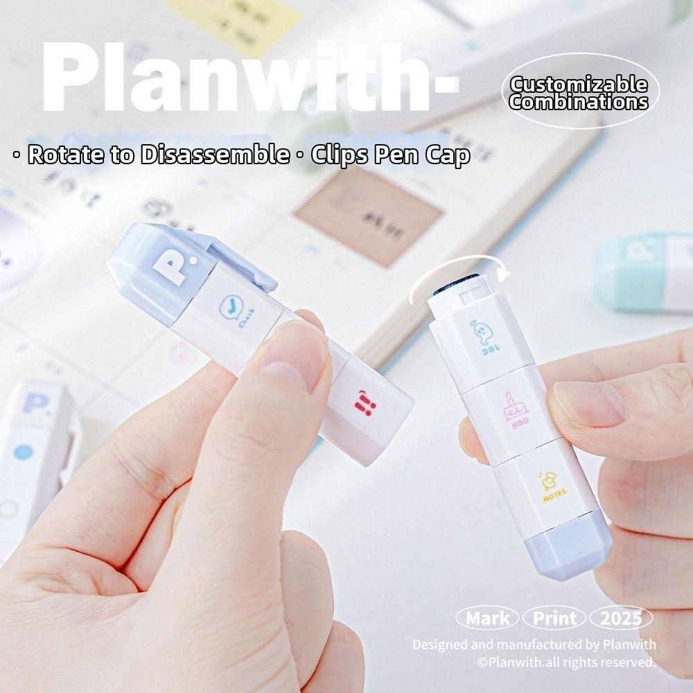 Tecknad sigillpenna självbläckande dagbokssigill söt att-göra-lista journalstämpel barngåva skolbrevpapper