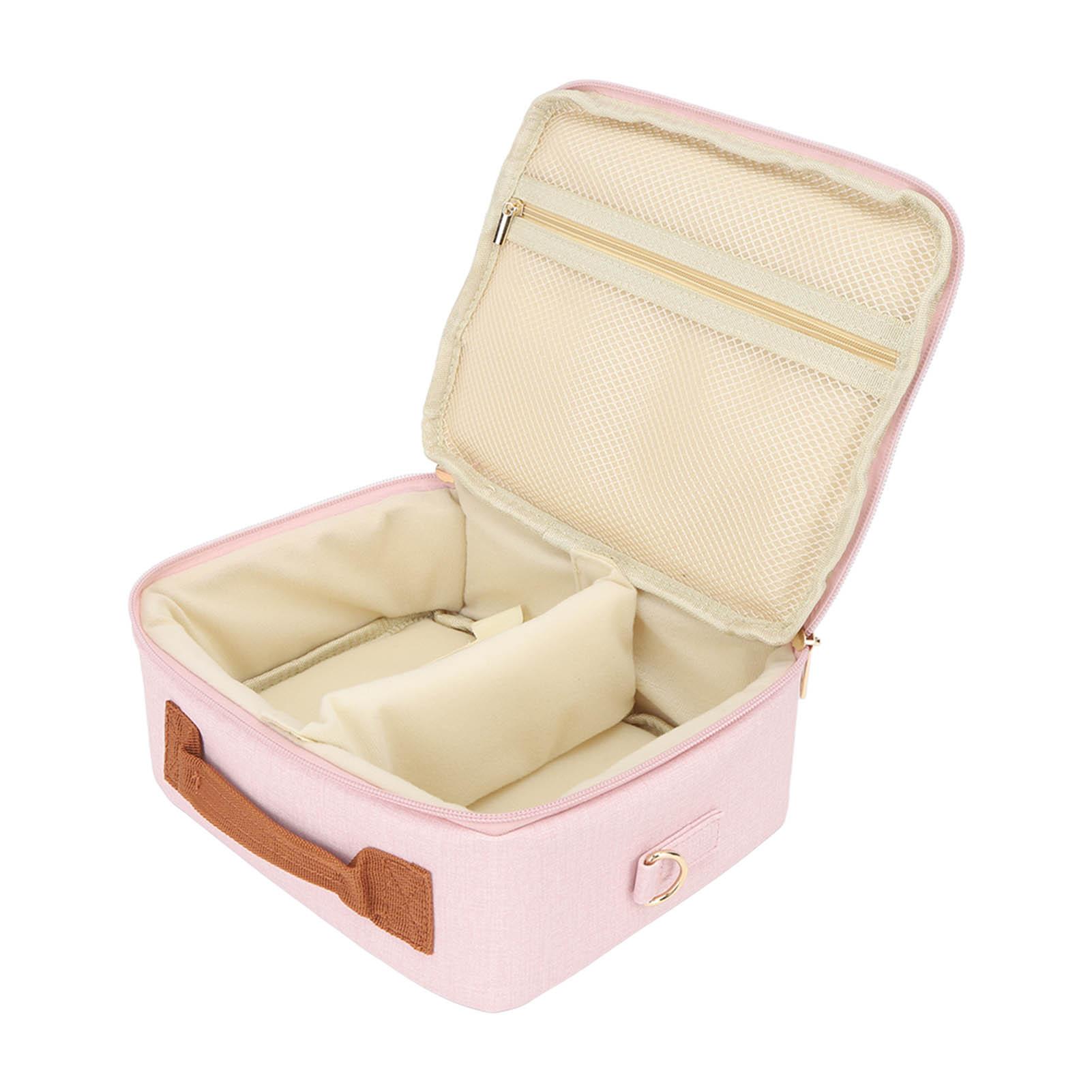 

Camera Bag Large Capacity Thickened Padding Adjustable Strap Handle Zipper Camera Case for CP910 1200 1300 DSLR Pinkish