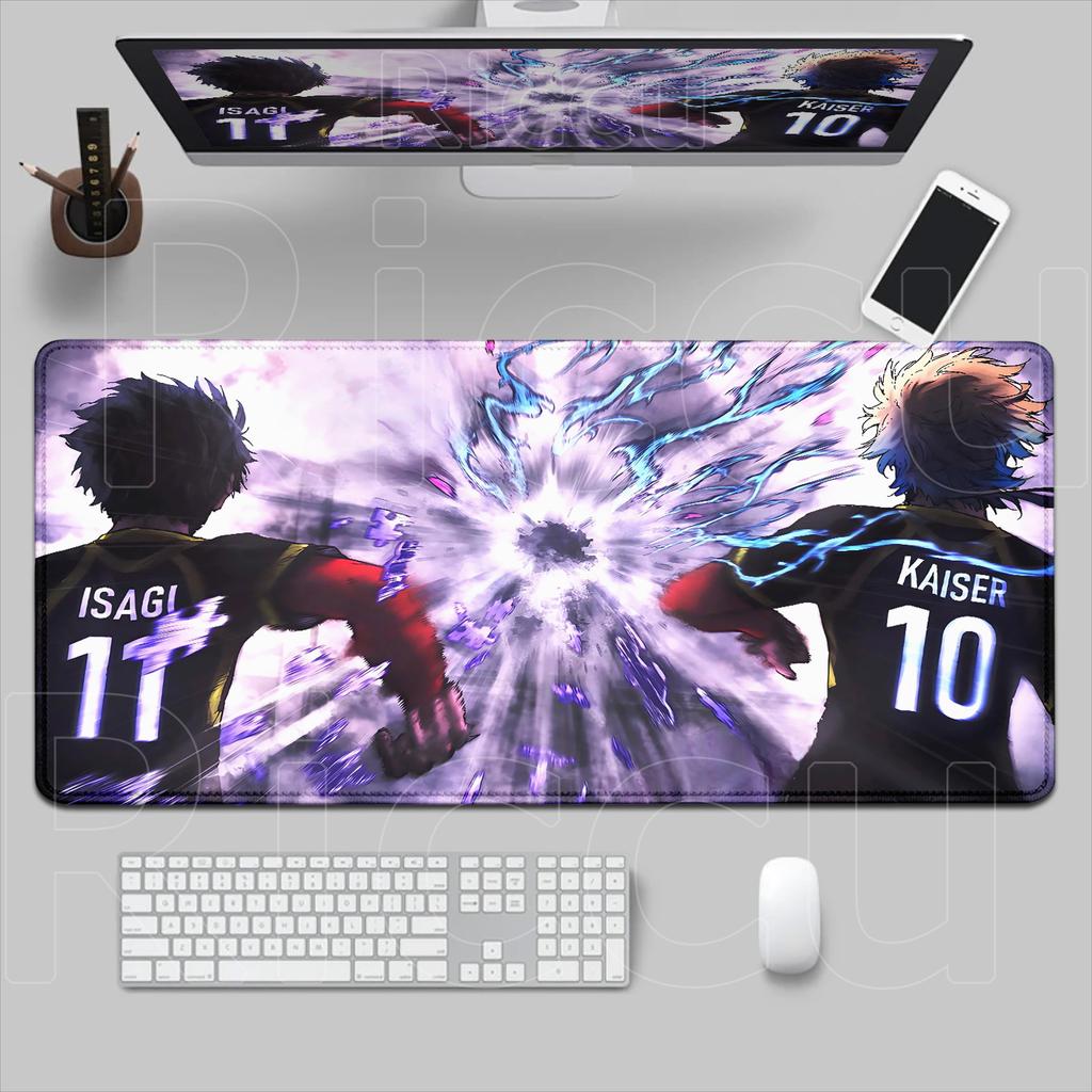 Hot Anime Blue Lock Mousepad HD Printing Computer Gamers Locking Edge Non-slip Rubber Mouse Pad XXL 90x40cm Keyboard PC Desk Pad