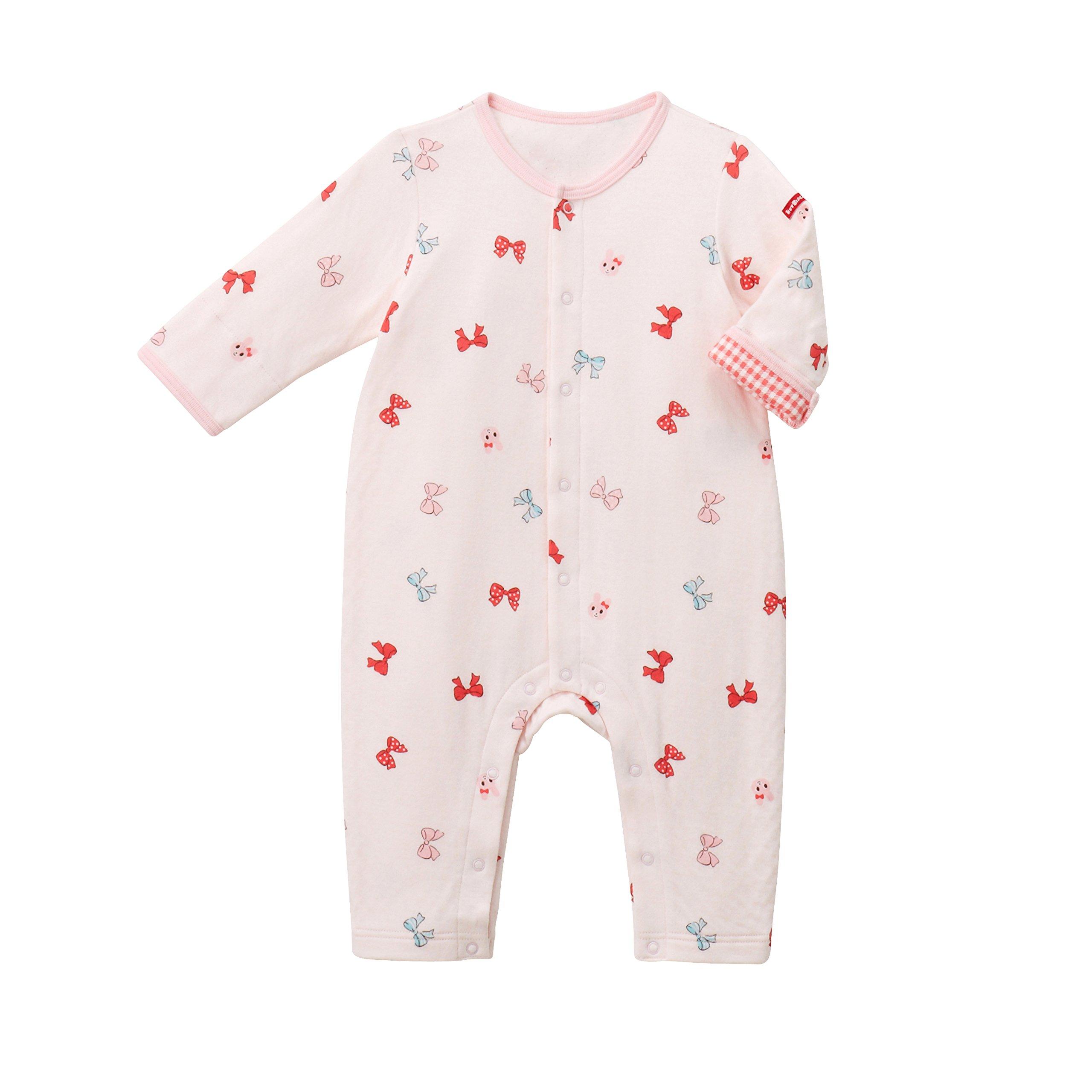 

MIKIHOUSE HOT BISCUITS Комбинезон-ромпер для мальчиков и девочек размера Salmon, розовый, 60 см, номер 70-1201-953