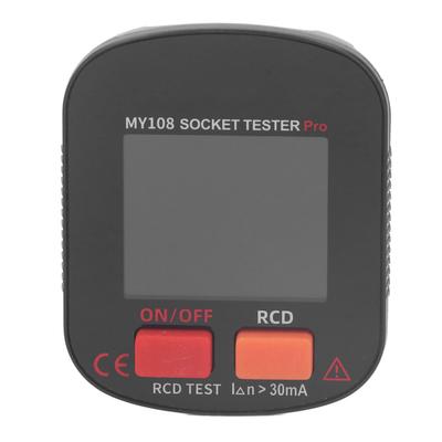 Digital Display Socket Tester LED Screen Ground Wire Receptacle Detector with RCD Test  30?